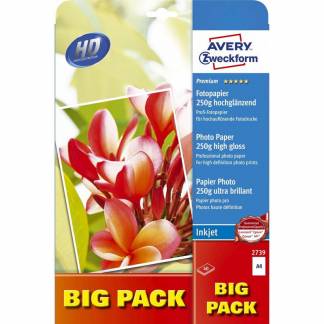 A4 Avery fotopapir glossy 250g inkjet (50)