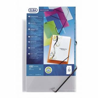 Polyvision Elastikmappe A4 PP 3-klap transparent