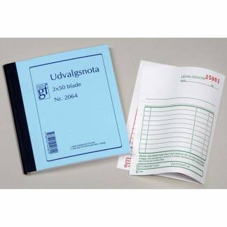 Udvalgsnota, Notesblok, With copy, hvid 148x200mm