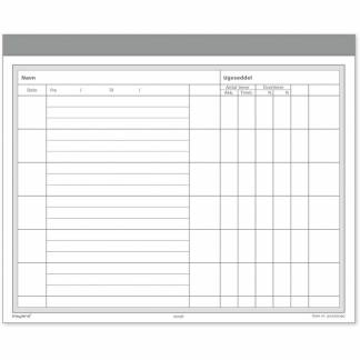 Ugeseddel, Notesblok, hvid, 200x148mm 2x50 blade