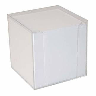 Kubus dispenser, BNT, transparent 9,5x9cm, blok af 700 ark