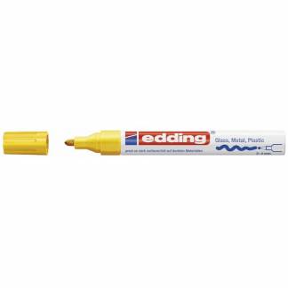 Paintmarker, Edding Ecoline, Paint 750 2-4MM, Rund spids, gul, permanent