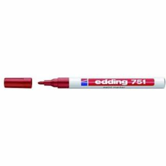 Paintmarker, Edding, PAINT 751, 1-2MM Rund spids, r&oslash;d, 702010002