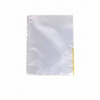 Signallomme, Esselte gul 105&micro;m, 210x297mm, plastik pakke a 100 stk
