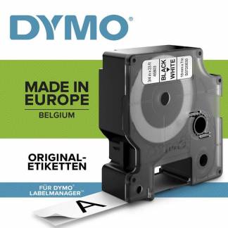 Labeltape, Dymo Labeltape, Type D1 sort/hvid