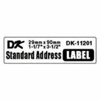 Etiket, Brother Label, DK11201 29x90mm hvid, rulle a 400 etiketter