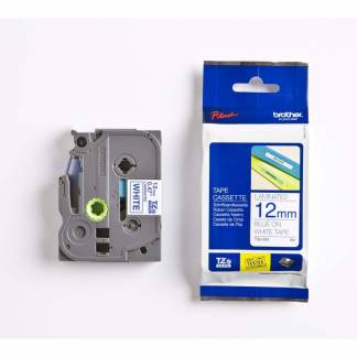 Labeltape, Brother Labeltape, TZE233 bl&aring;/hvid