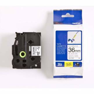 Labeltape, Brother Labeltape, TZEFX261 sort/hvid