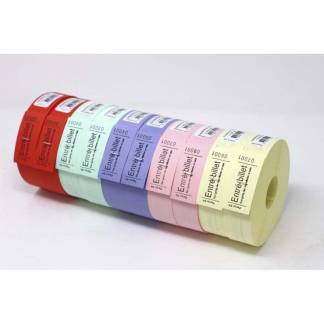 Entrebillet, NoName 30x63, Nummereret fra 1-10.000, lilla rulle a 1000 stk