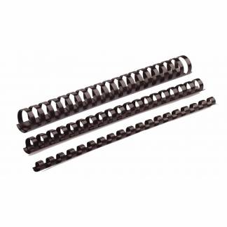Spiralrygge, Fellowes, 21 ringe, Plast 10 sort, antal ark: 55  pakke a 100 stk
