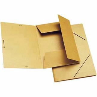 Elastikmappe, Mappe brown, 210x297mm, Karton/elastik