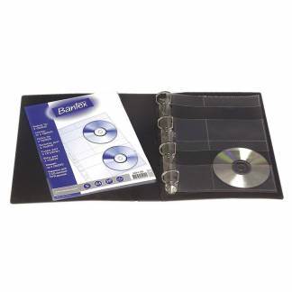 CD lomme, Bantex transparent, 210x290mm, antal ringe: 4 plastik pakke a 5 stk