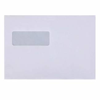 Mailman, Kort side &aring;ben, 1, hvid Permanent (DP 37), peel&seel, 90g/m2 pakke a 500 stk, 10098