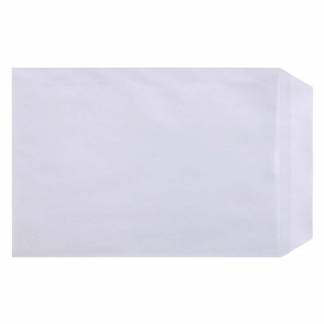 Kuvert, forskellige, Kort side &aring;ben, 1 white, Permanent (DP 37) Opretst&aring;pende klap Selvkl&aelig;bend, 90g/m2 pakke a 500 stk palle a 36 kassees, 13718