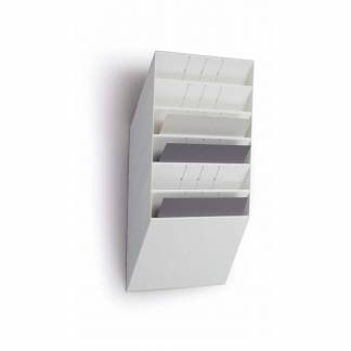 Brochure holder, Durable Flexiboxx A4 6 fag liggende, hvid