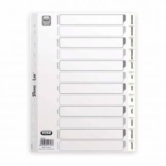 Register, Elba, A4,210x297mm, hvid kasse a 20 sets