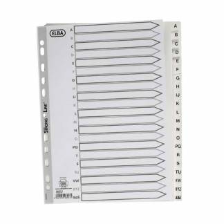 Register, Oxford, A4,210x297mm, hvid Pakke med 10 s&aelig;t