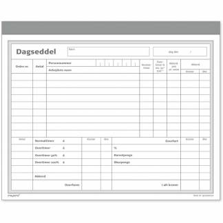 Standardblok, Mayland, Daily bulletin hvid, 200x148mm