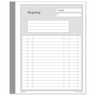 Regningsblok, Mayland, hvid, 148x200mm 2x50 blade