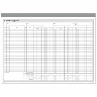 Kasserapport, Mayland, hvid, 300x210mm
