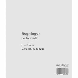 Regningsblok, Mayland, hvid, 126x148mm 100 blade