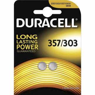 Knapcellebatteri, Duracell 303/SR44/LR44/SR47/A/J, 357/303 pakke a 2 stk