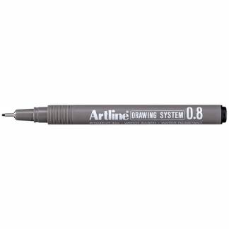 Drawingpen, Artline, EK238, 0,8MM, sort 3123801