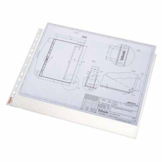 Plastlomme, Esselte transparent 85&micro;m, 297x420mm, plastik pakke a 10 stk