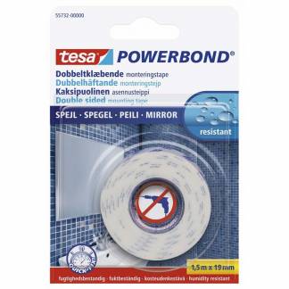 Dobbeltkl&aelig;bende tape, TESA Adhesive tape 19mmx1500.00m, aluminium