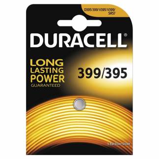 Knapcellebatteri, Duracell 1,5V Silver oxide, 399/395 pakke a 1 stk