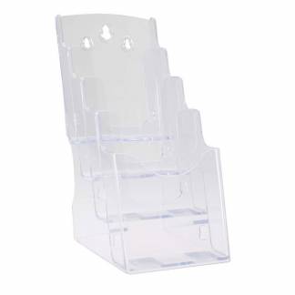 Brochure holder, BNT, A6 4 rum til bord transparent