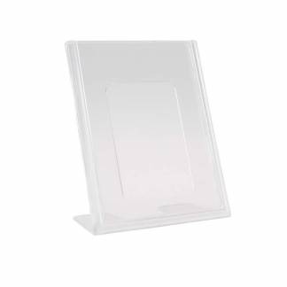 Brochure display, BNT A7 L-form til bord, transparent