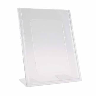 Brochure display, BNT A6 L-Form til bord, transparent