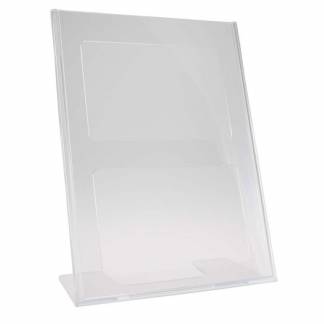 Brochure display, BNT A4 L-form til bord, transparent
