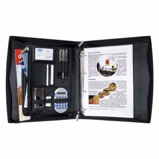 Konferencemappe, Wedo sort, 210x297mm, antal ringe: 4