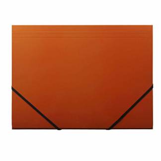 Elastikmappe, Q-Line DKF orange, M/3 KLAPPER, 210x297mm Karton/elastik