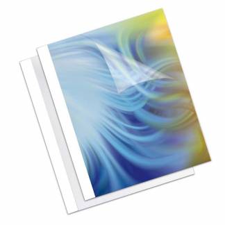 Limindbindingsomslag, Fellowes A4, 81-100 ark, 10 hvid  pakke a 100 stk