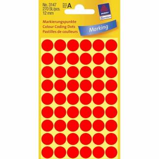 Universeletiket, Avery, 3147 r&oslash;d, pakke med 270 stk, FSC Mix Credit