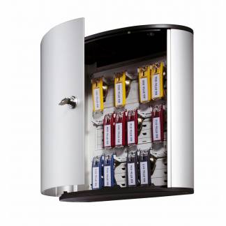N&oslash;gleskab, Durable KEY BOX 302x280x118mm, til 18 n&oslash;gler, aluminium aluminium/gr&aring;