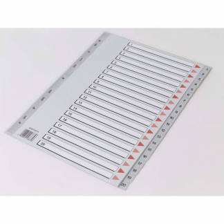 Register, Q-Line, A4,210x297mm, gr&aring; Pakke med 10 s&aelig;t