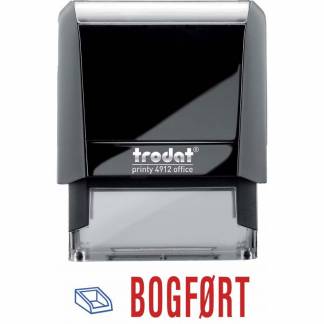 Stempel, Trodat Printy 4912, bl&aring;/r&oslash;d Bogf rt