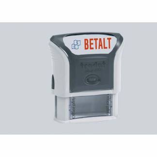 Stempel, Trodat Printy 4912, bl&aring;/r&oslash;d Betalt