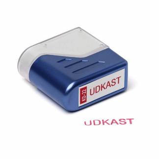 Stempel, Trodat Deskmate, bl&aring;/r&oslash;d Udkast