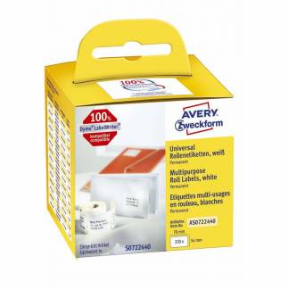 Avery universaletiket p&aring; rulle 70x54mm (320)