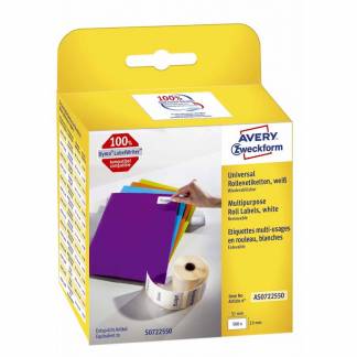 Avery aftagelig etiket p&aring; rulle 19x51mm (500)