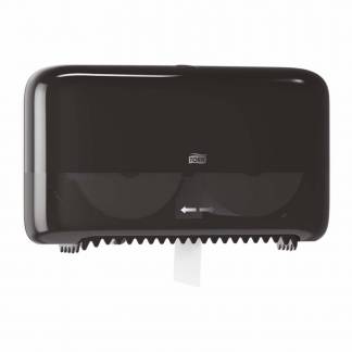Toiletpapirdispenser ruller, Tork, T7 T7 Mid-Size Twin, sort