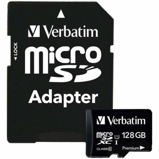 SD kort, Verbatim, Micro XC 128GB class 10 m/adapter