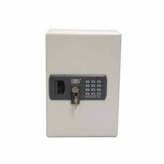 N&oslash;gleskab, NoName, 325x440x90mm digital til 80 n&oslash;gler, metal, hvid