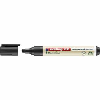 Marker, Edding Ecoline, 22, 1-5MM Skr&aring; spids, sort, 701042001