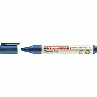 Marker, Edding Ecoline, 22, 1-5MM Skr&aring; spids, bl&aring;, 701042003